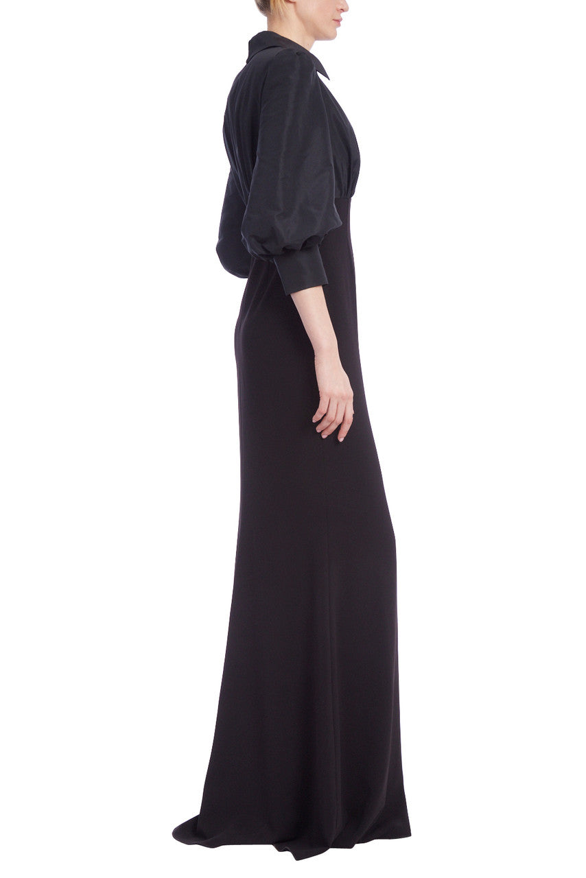 Black | Combo Shirt Gown