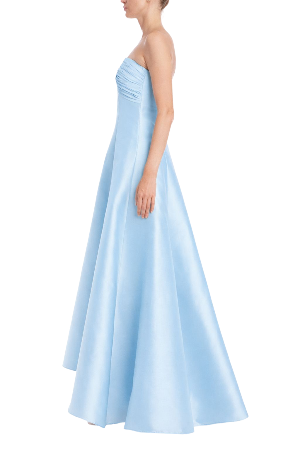 Strapless Scoop Neck A-Line Gown by Badgley Mischka