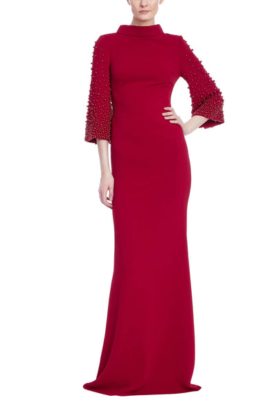 Beaded Bell Sleeve Gown by Badgley Mischka Beaded Bell Sleeve Gown by Badgley Mischka