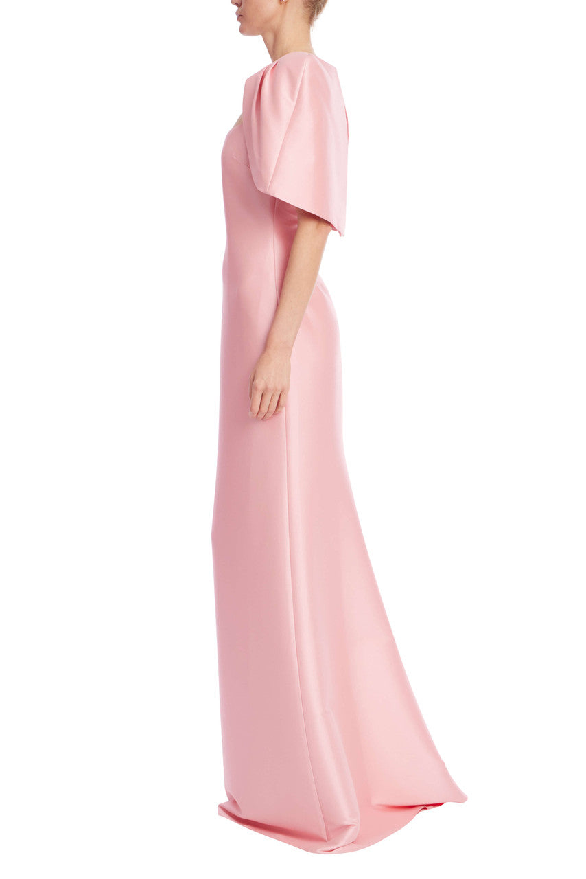 Cape Sleeve Column Gown by Badgley Mischka