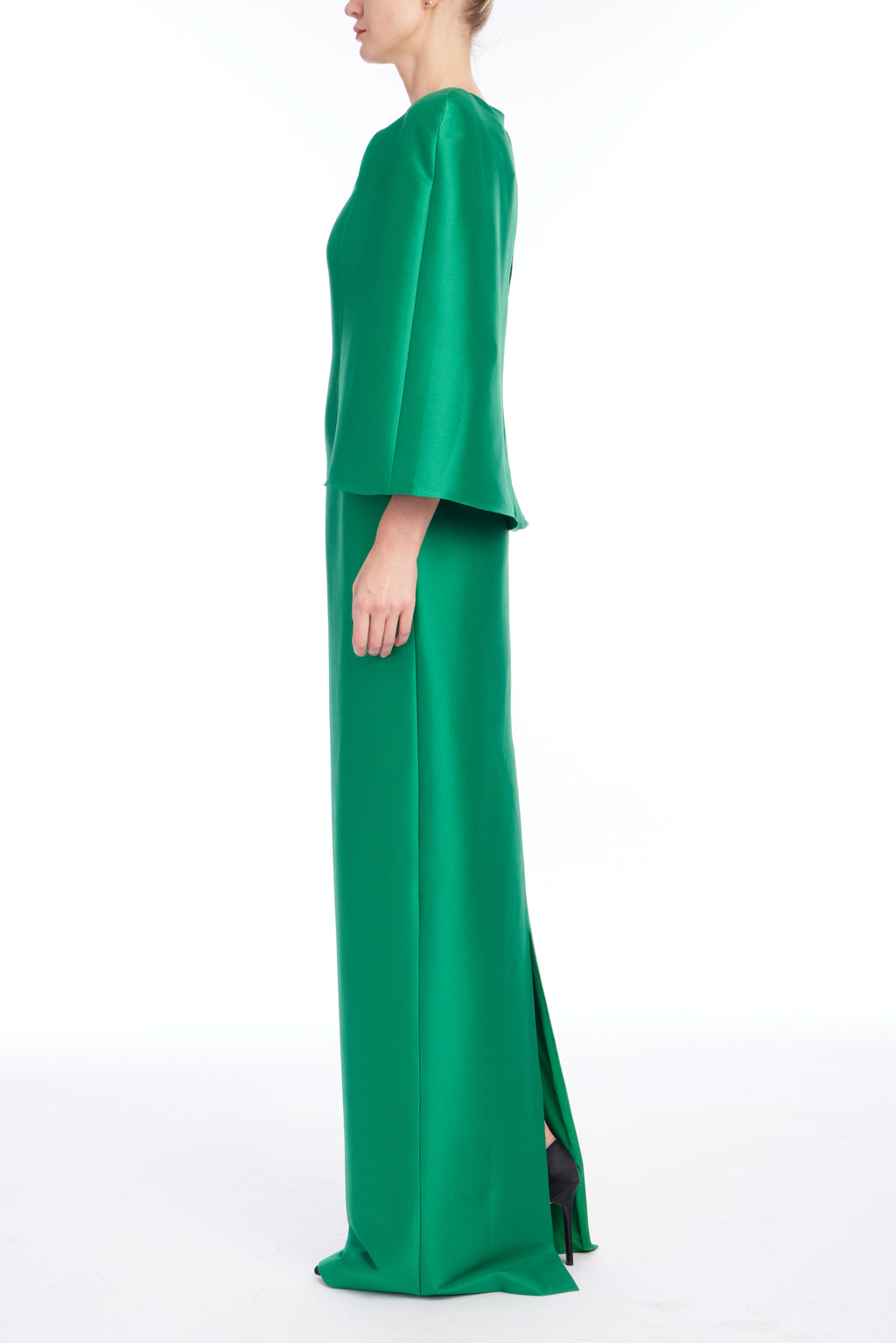 Emerald | Cape Gown Side