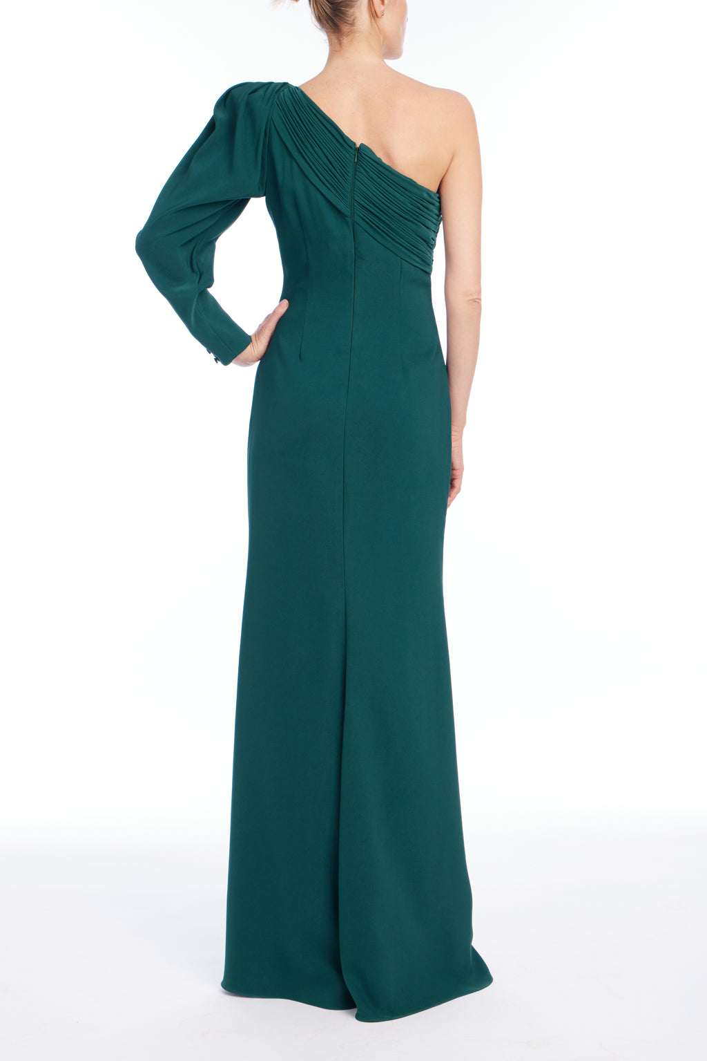 Pine | One Sleeve Gown Back