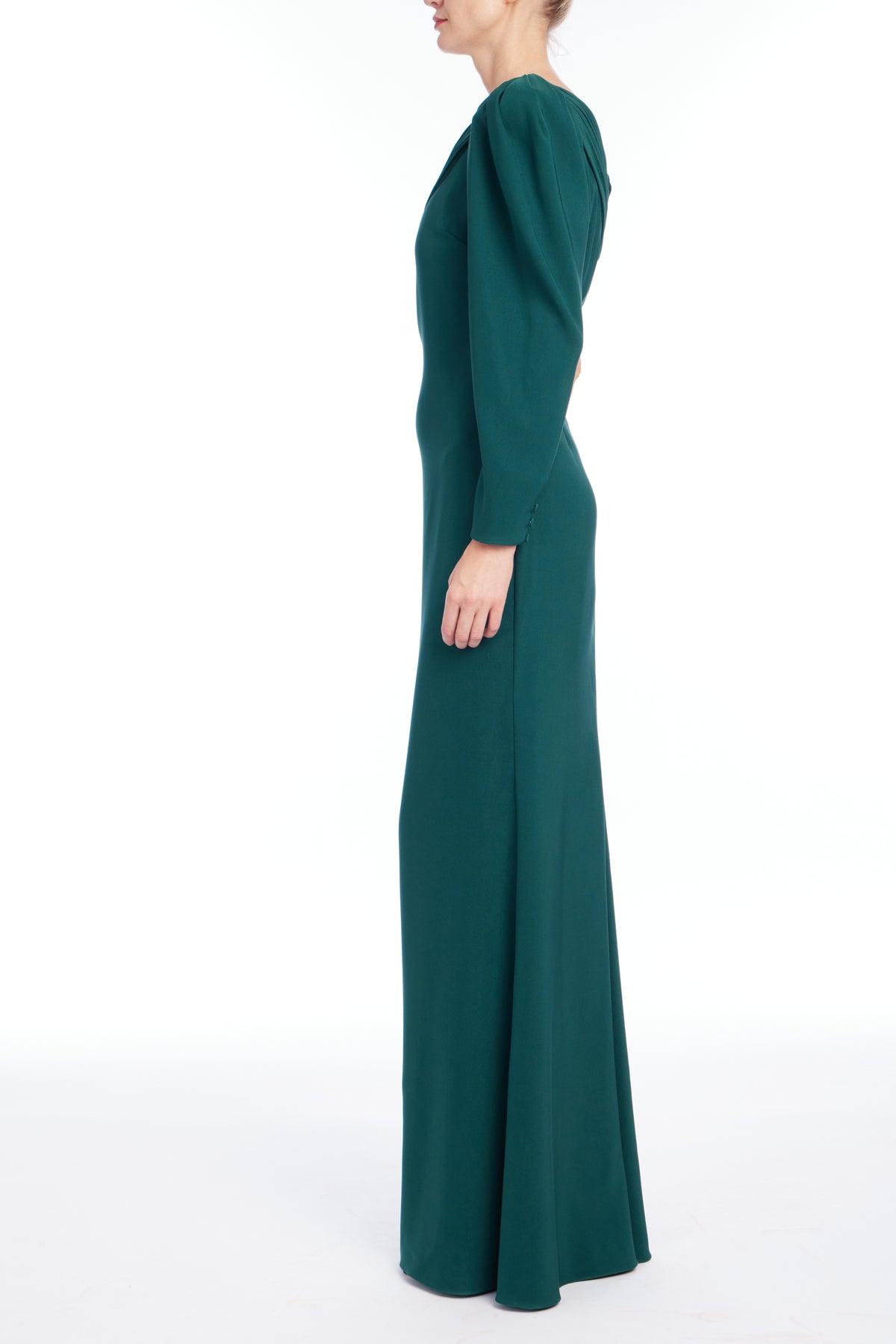 Pine | One Sleeve Gown Side