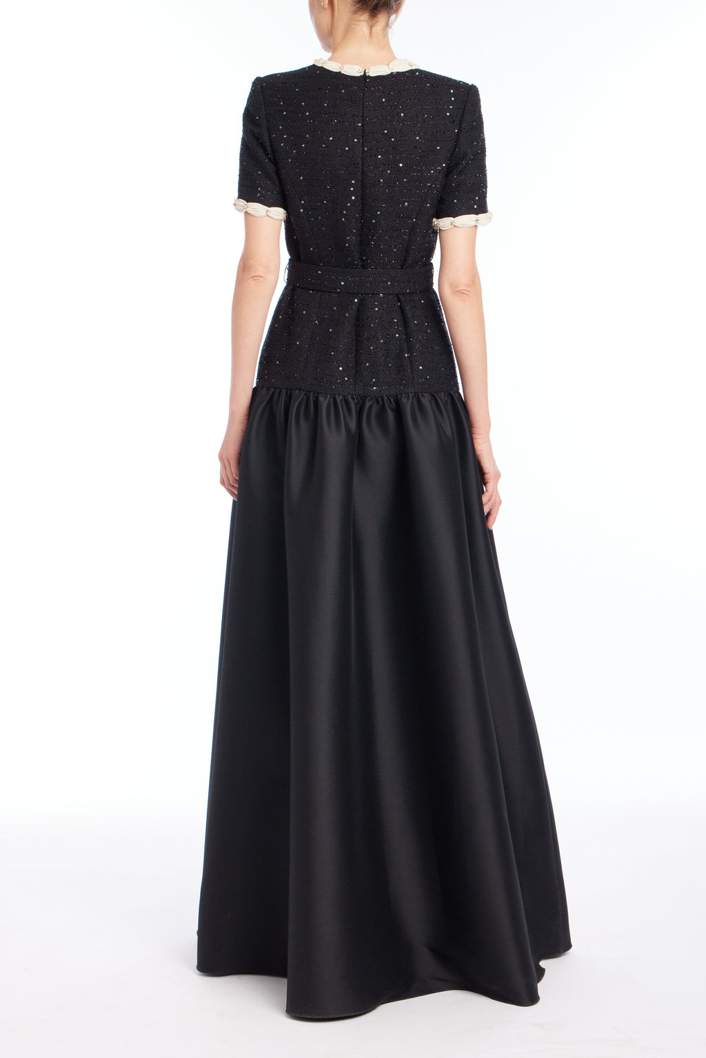 Black | Beaded Top Gown Back