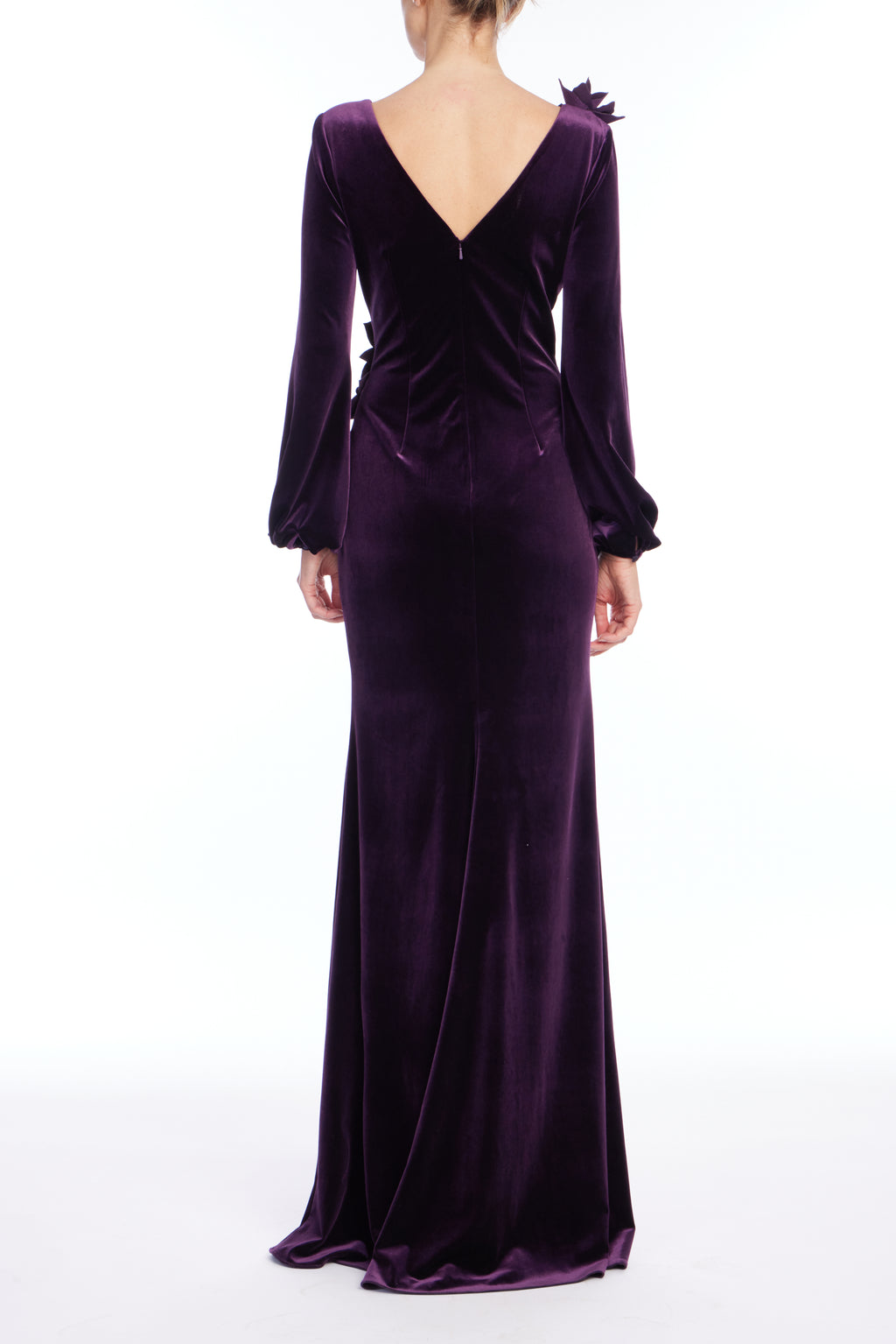 Amethyst | Floral One Shoulder Gown Side