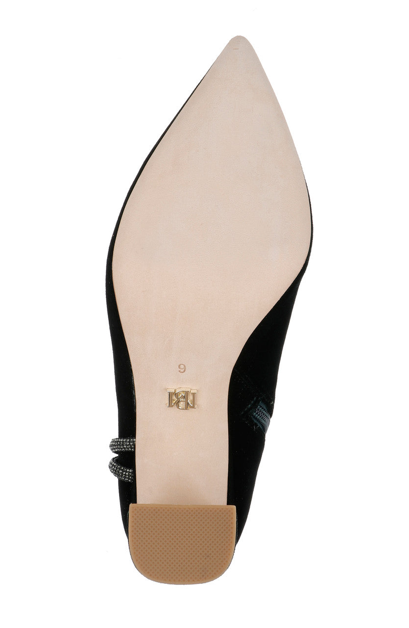 Dark Emerald | Elisa Evening Bootie with Knotted Strap