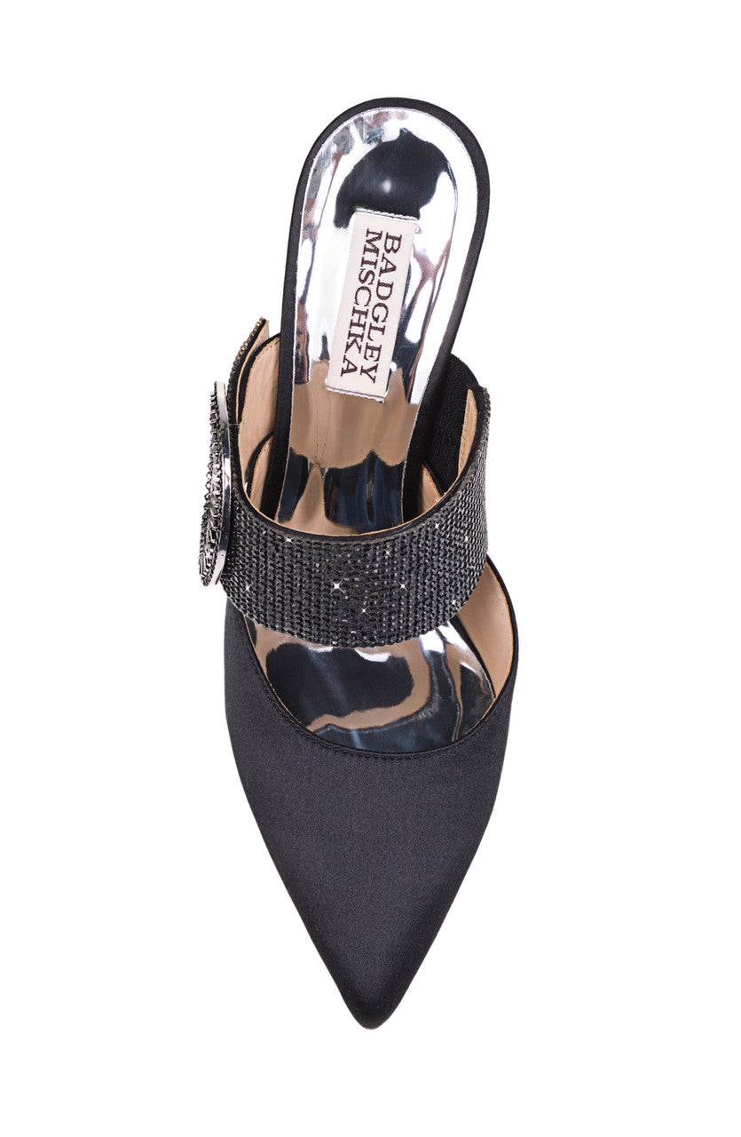 Black | Ellie Pointed Toe Evening Mule