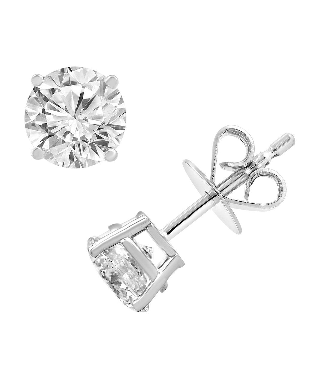 White Gold | Diamond Stud Earrings Back