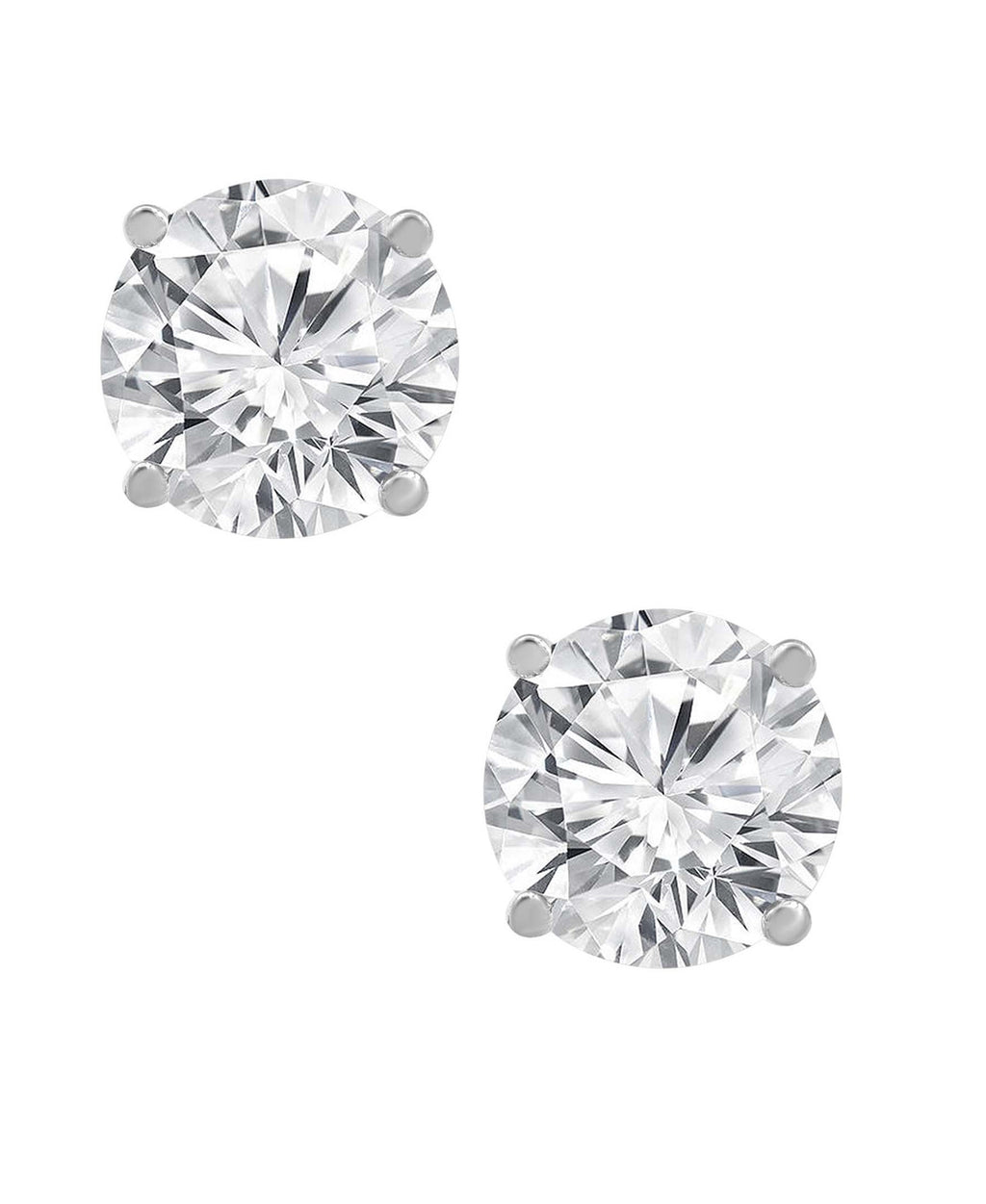 White Gold | Diamond Stud Earrings Front