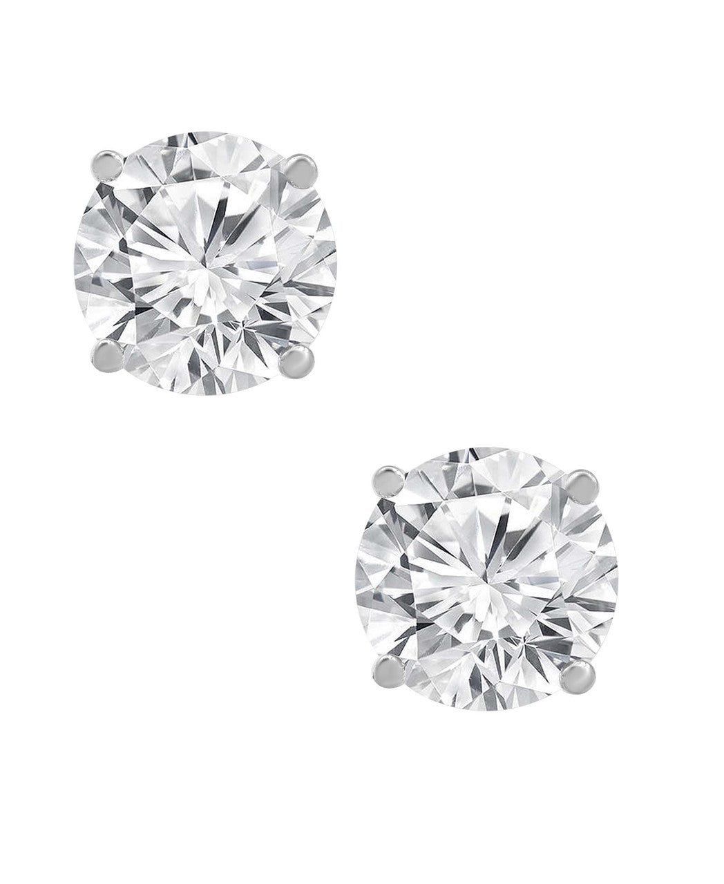 White Gold | Diamond Stud Earrings Front