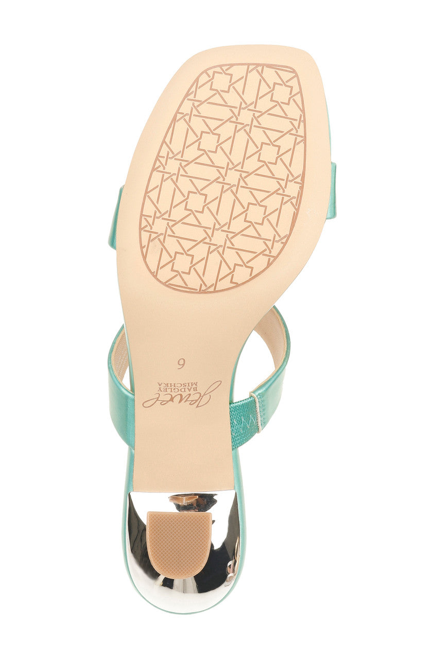 Mint Iridescent | Fabiola Iridescent Double Strap Heel