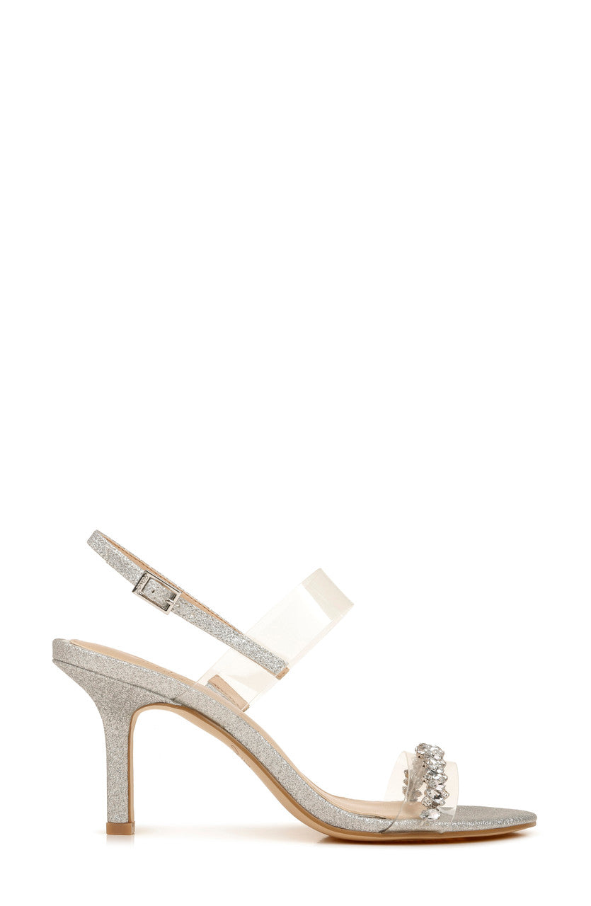 Clear-Silver | Fairwell Crystal Embellished Heel