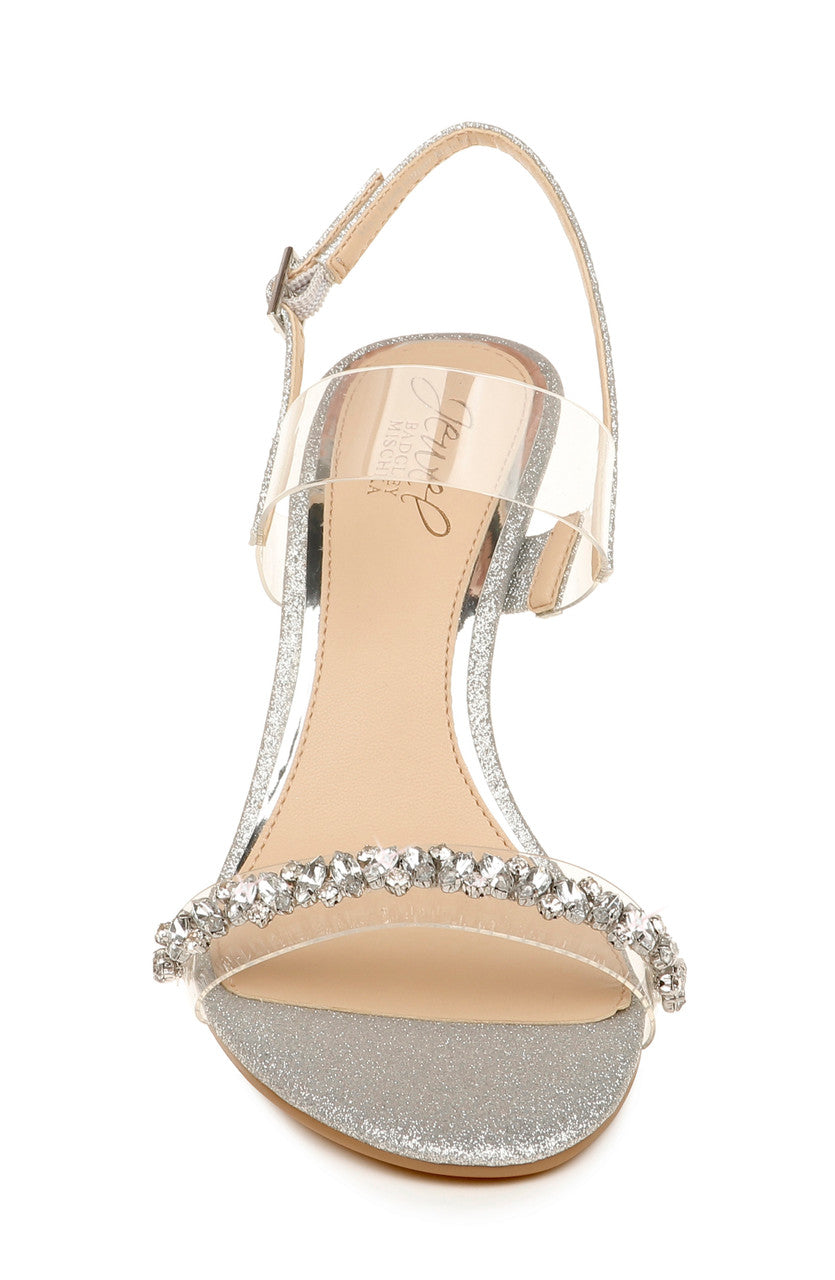 Clear-Silver | Fairwell Crystal Embellished Heel