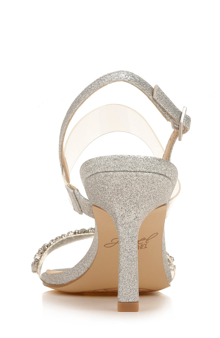 Clear-Silver | Fairwell Crystal Embellished Heel
