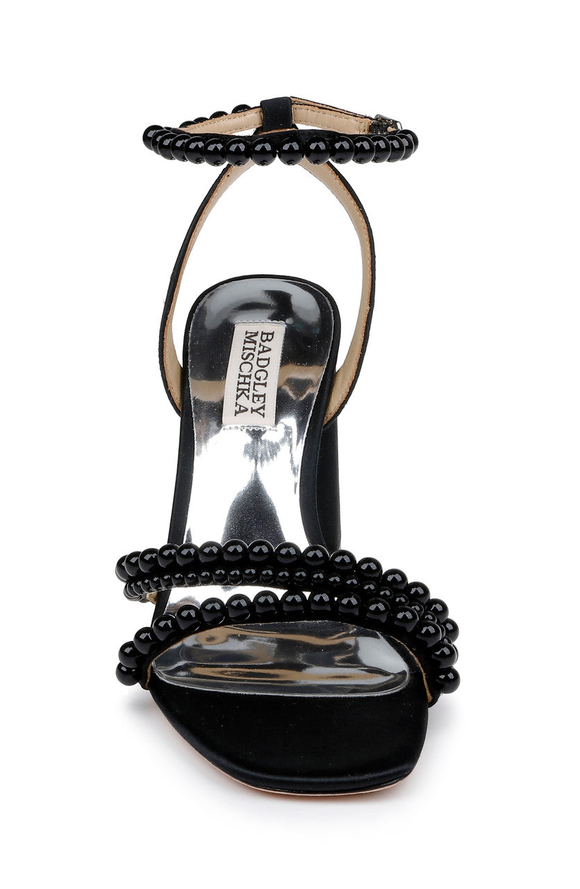 Black | Feisty II Pearl Block Heel