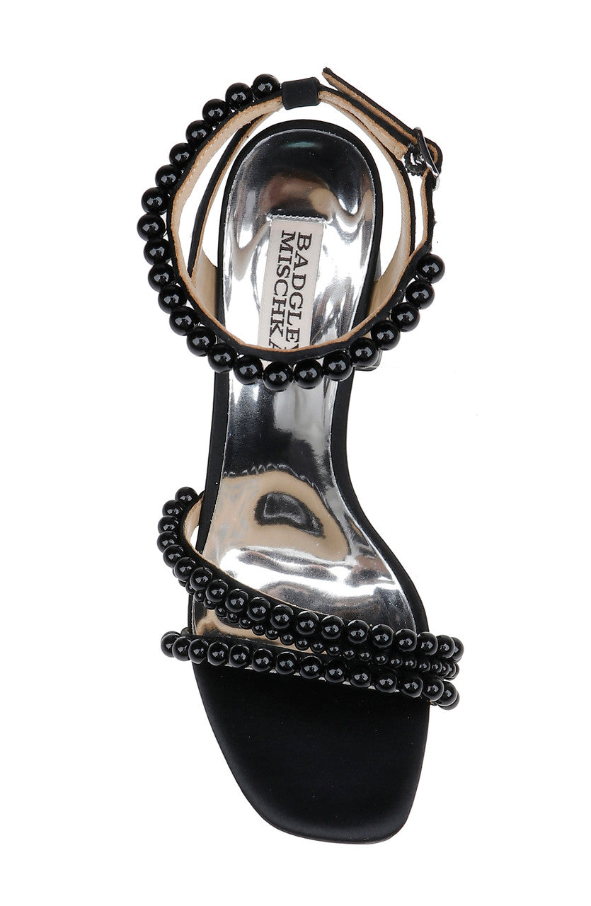 Black | Feisty II Pearl Block Heel