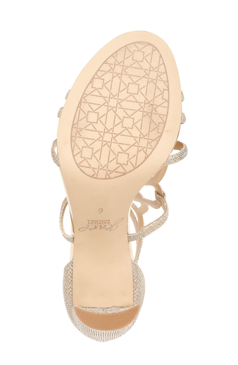 Light Gold/ Clear | Filimena II Strappy Block Heel