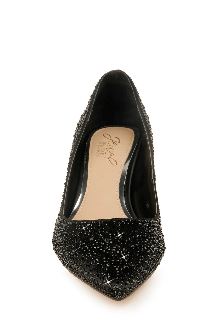 Black | Frenchie Pointed Toe Kitten Heel