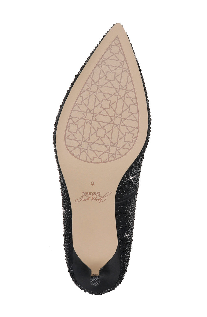Black | Frenchie Pointed Toe Kitten Heel