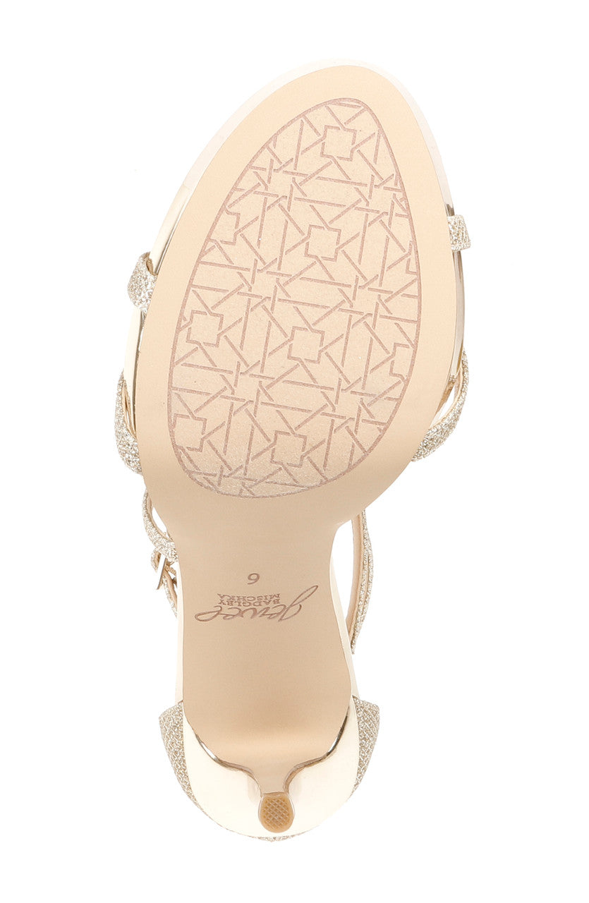 Gold | Galen Platform Glitter Evening Shoe