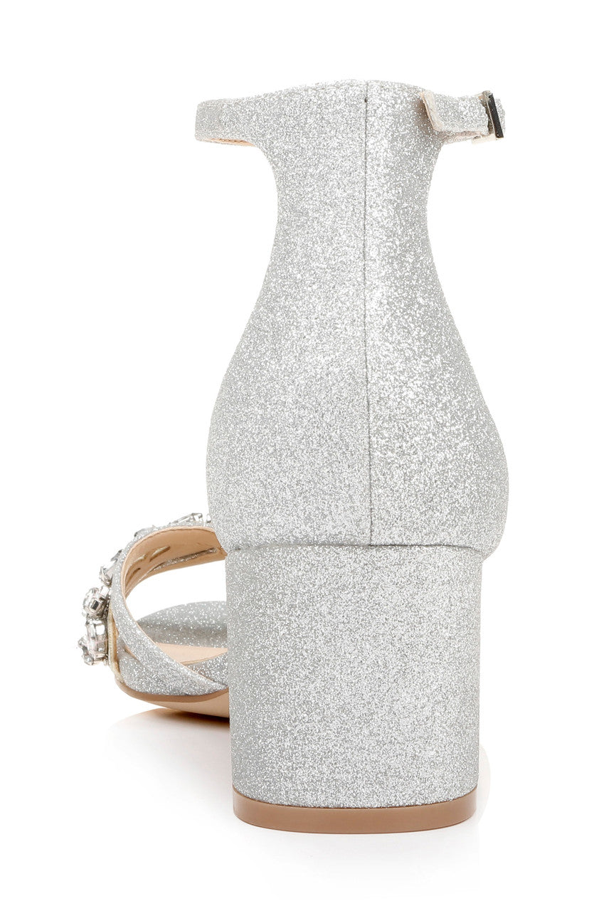 Silver | Giona Embellished Evening Shoe