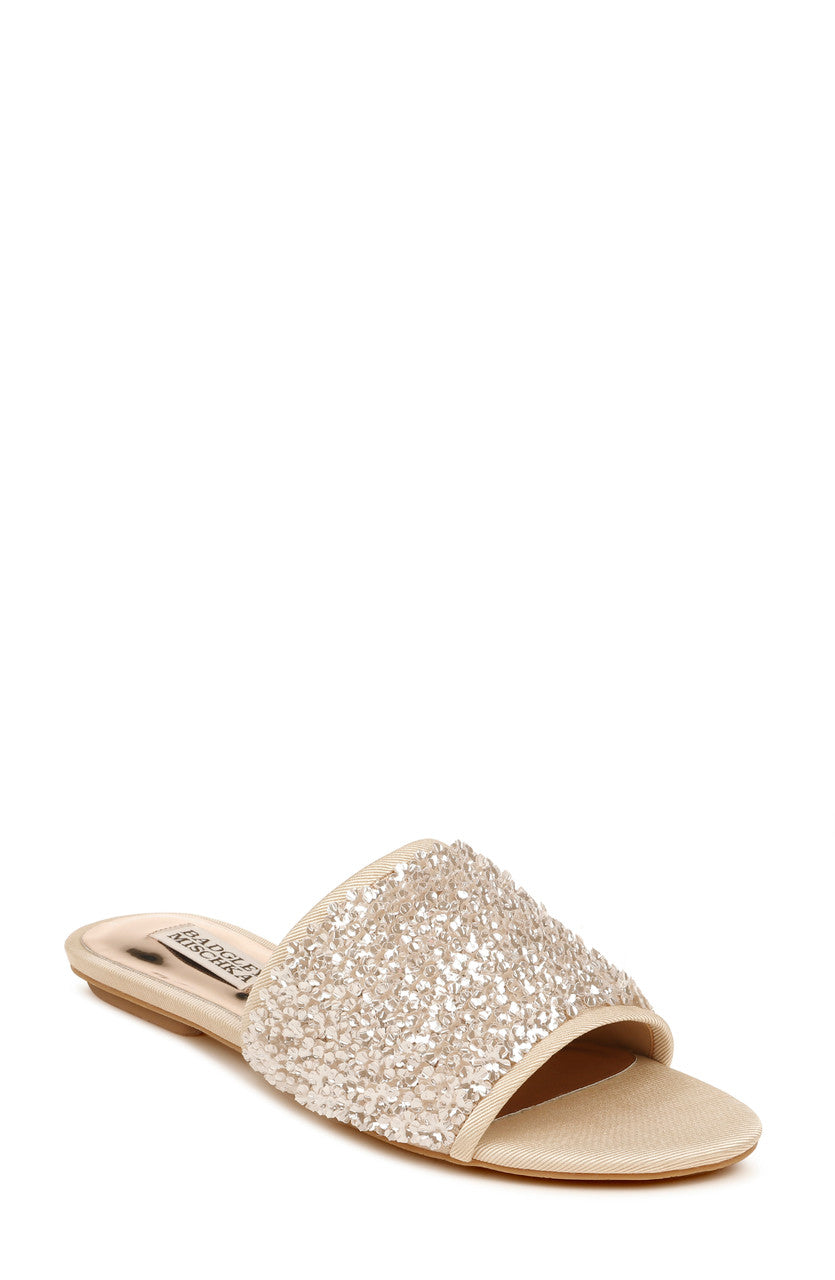 Soft Nude | Gita Sequin Evening Slide
