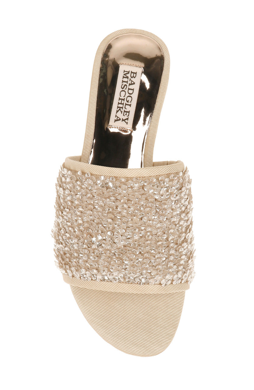Soft Nude | Gita Sequin Evening Slide
