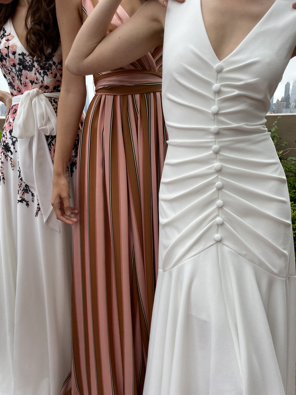 Light Ivory | Pleated  Fit and Flare Dress