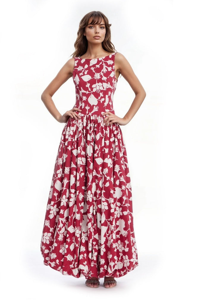 Hayden Floral Drop Waist Maxi Dress by Jewel Badgley Mischka