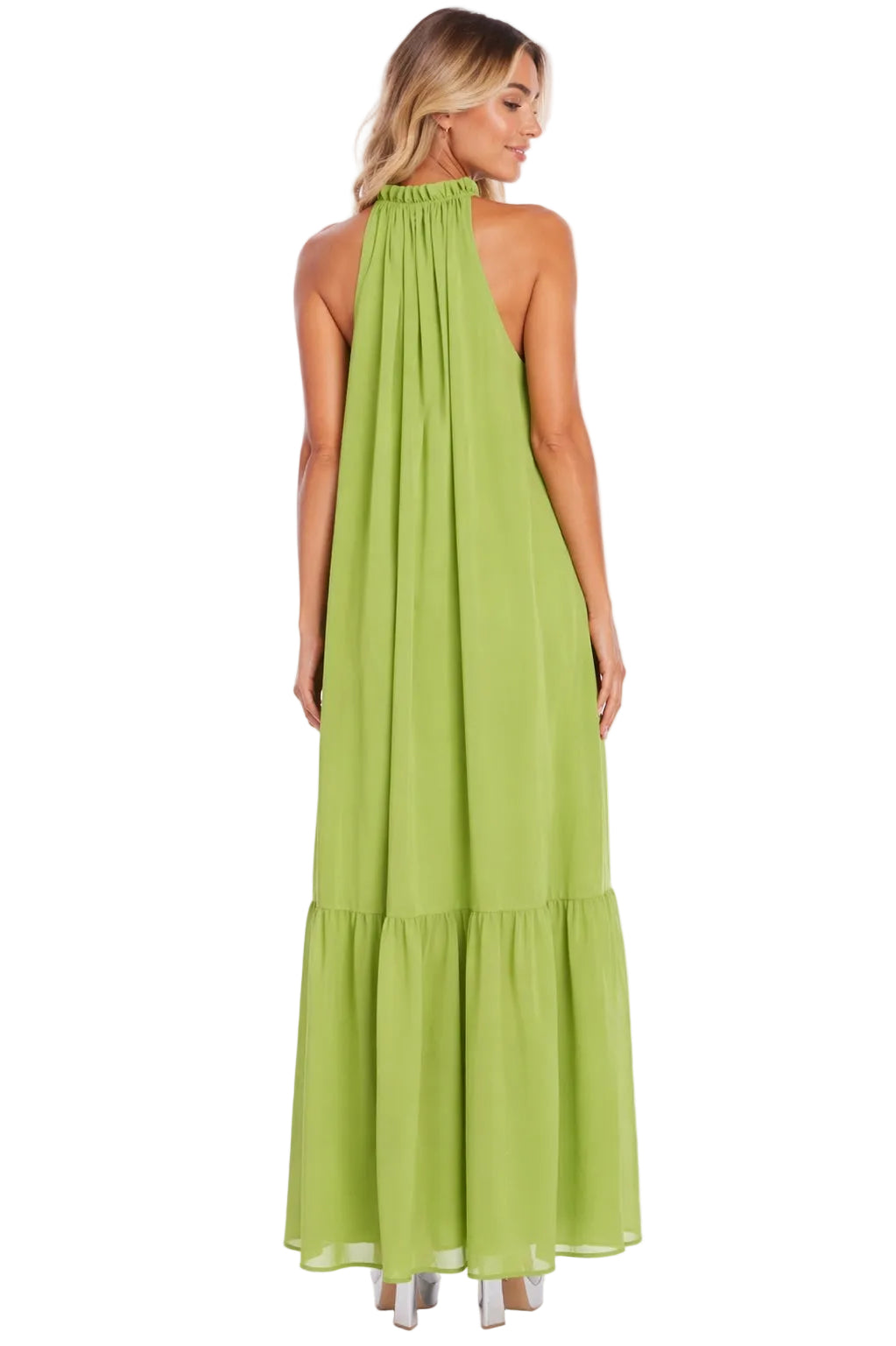trapeze dress for wedding guest Jewel Badgley Mischka Georgette Trapeze Maxi Dress Dress