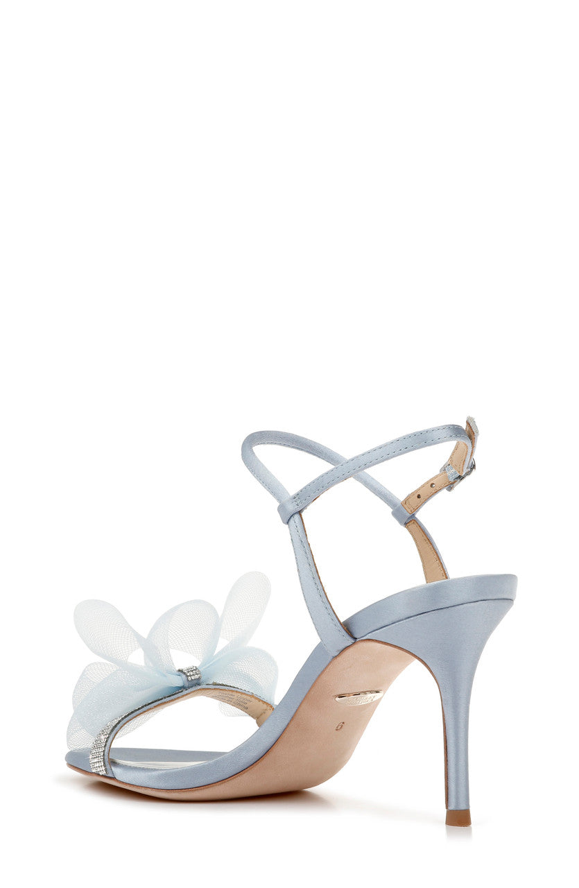 Azure Blue | Janie Bow Embellished Evening Shoe