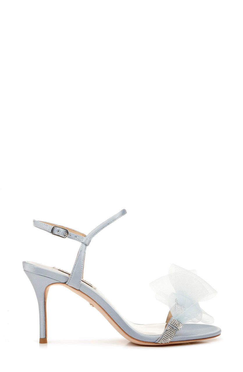 Azure Blue | Janie Bow Embellished Evening Shoe