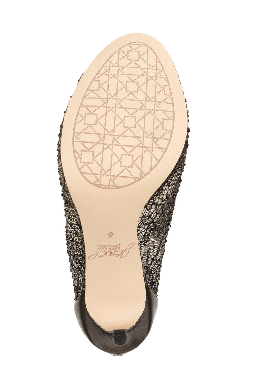 Black | Jewel Peep Toe Bootie