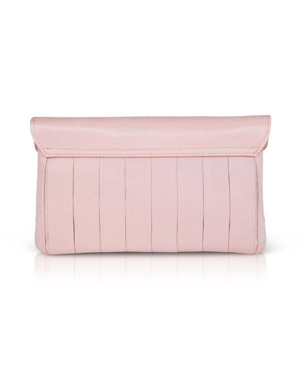 Dusty Pink | Isabella Shimmer Box Pleat Envelope Clutch
