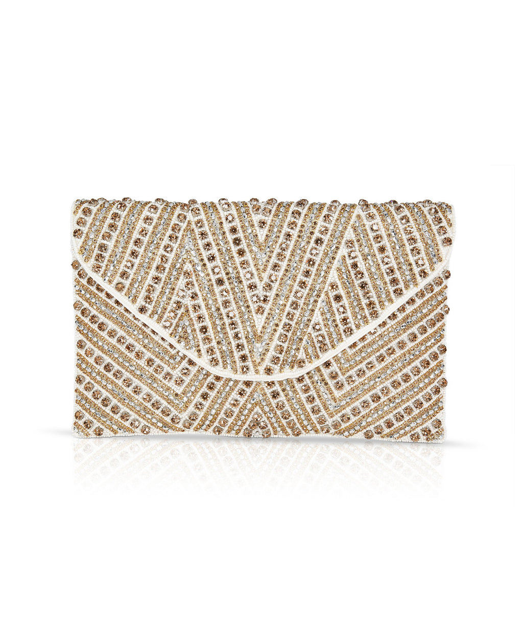 Ivory | Emma Beaded Envelope Clutch