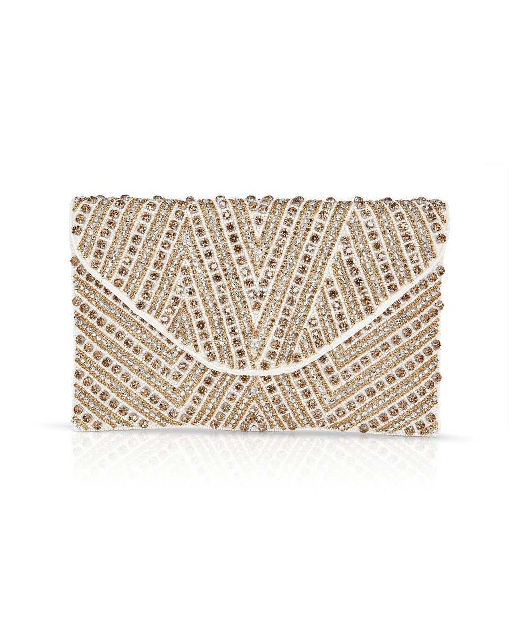 Ivory | Emma Beaded Envelope Clutch