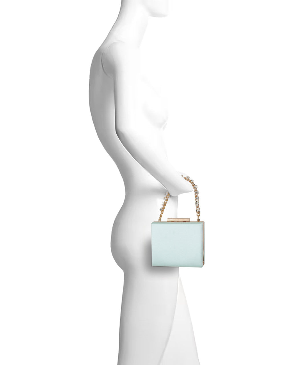 Billie Mini Box Clutch with Rhinestone Wristlet by Badgley Mischka