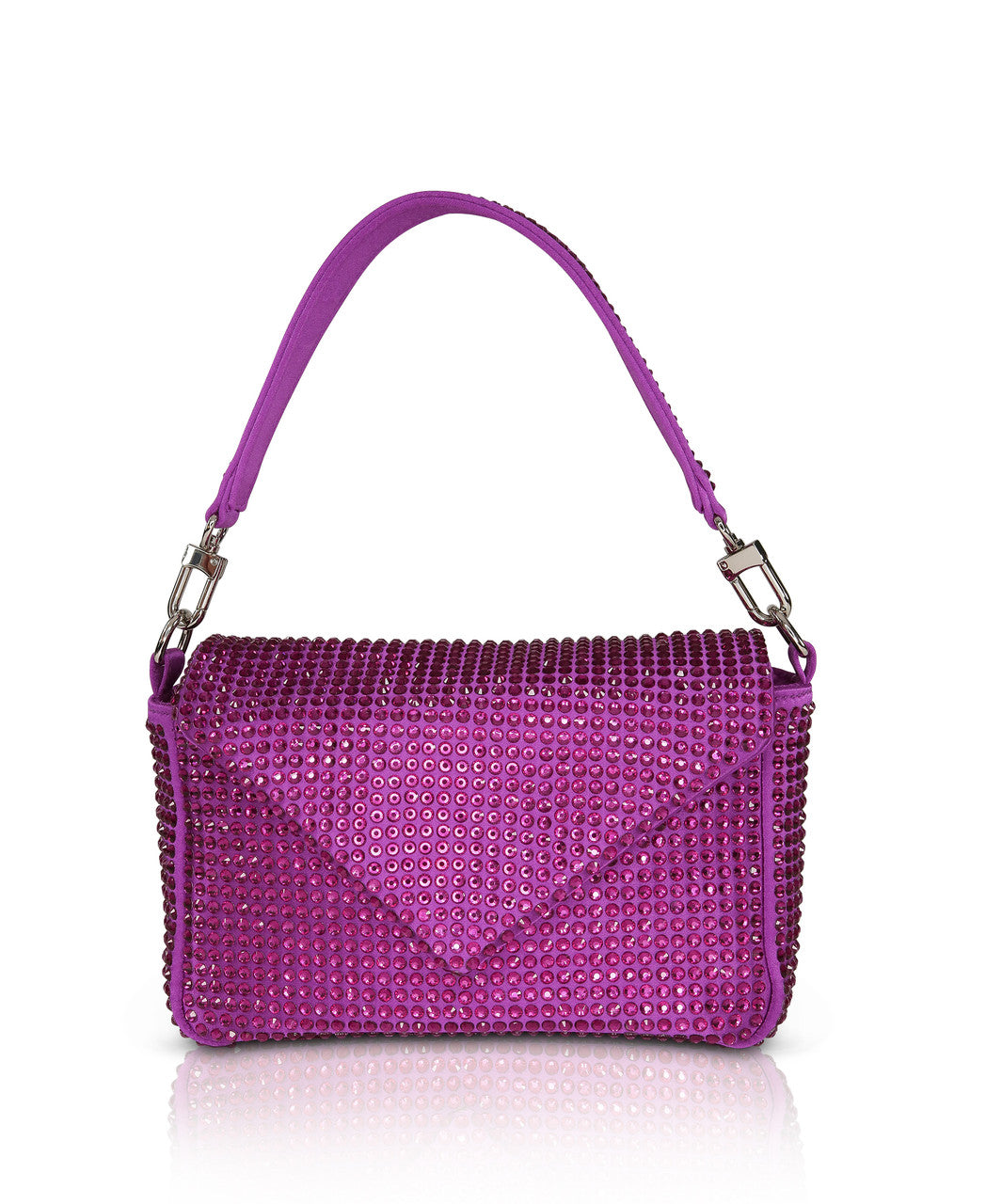 Purple | Lux Crystal Envelope Shoulder Bag