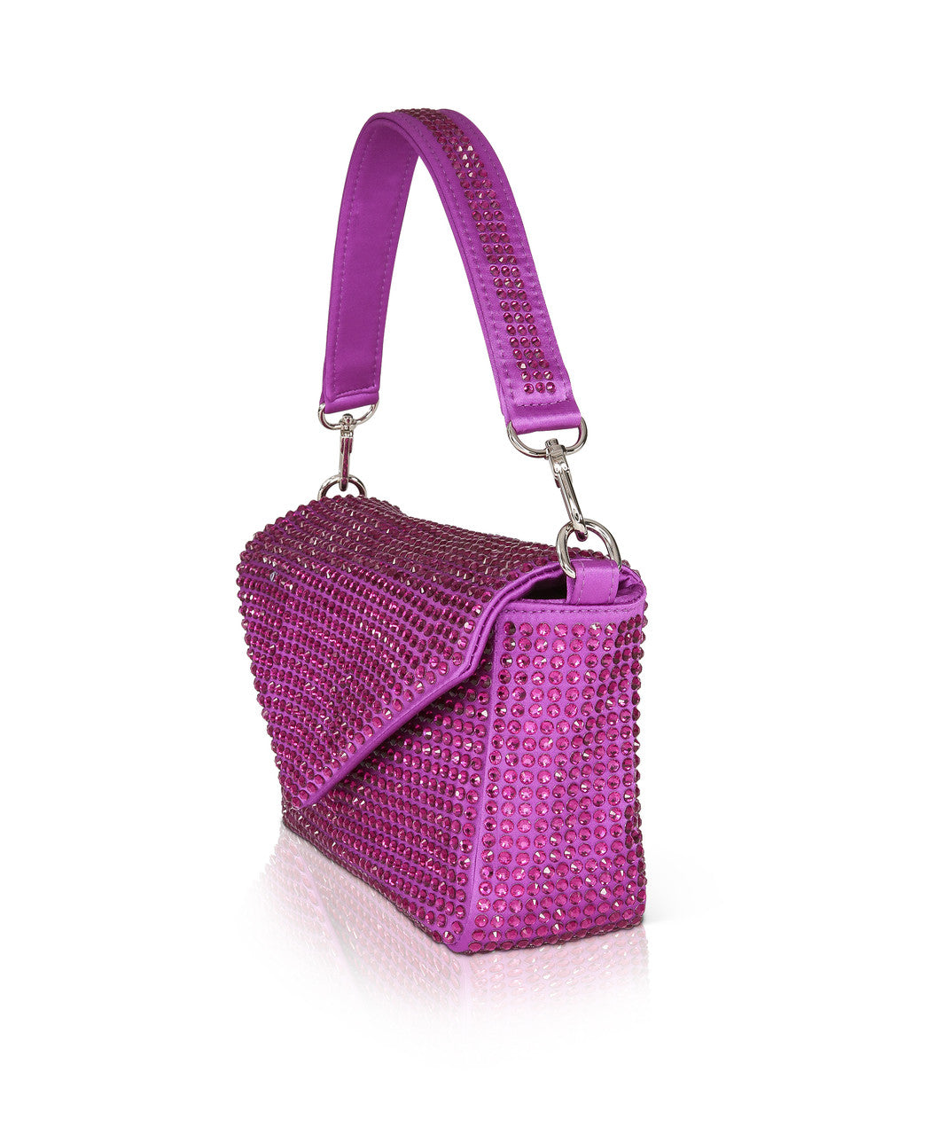 Purple | Lux Crystal Envelope Shoulder Bag