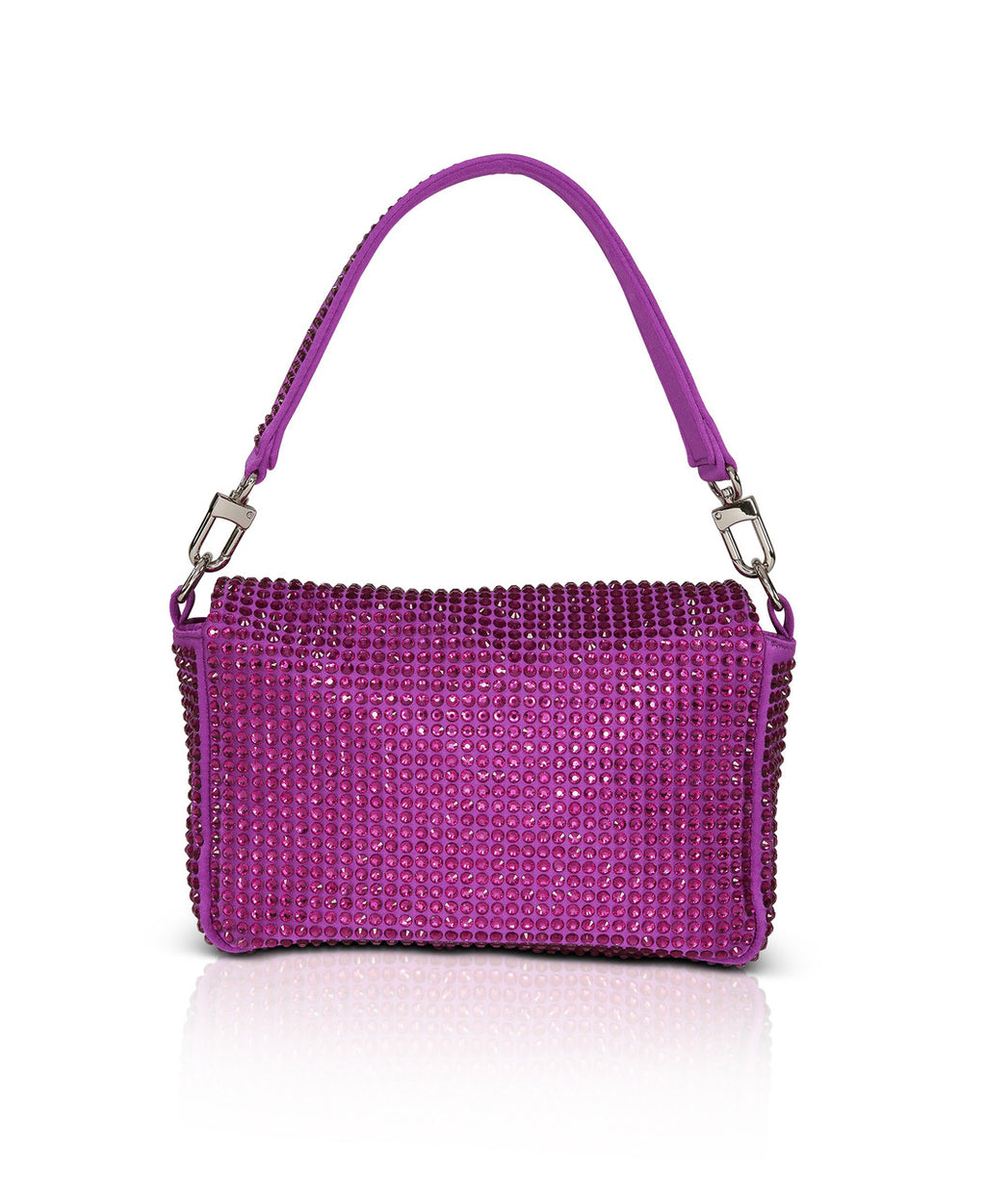 Purple | Lux Crystal Envelope Shoulder Bag