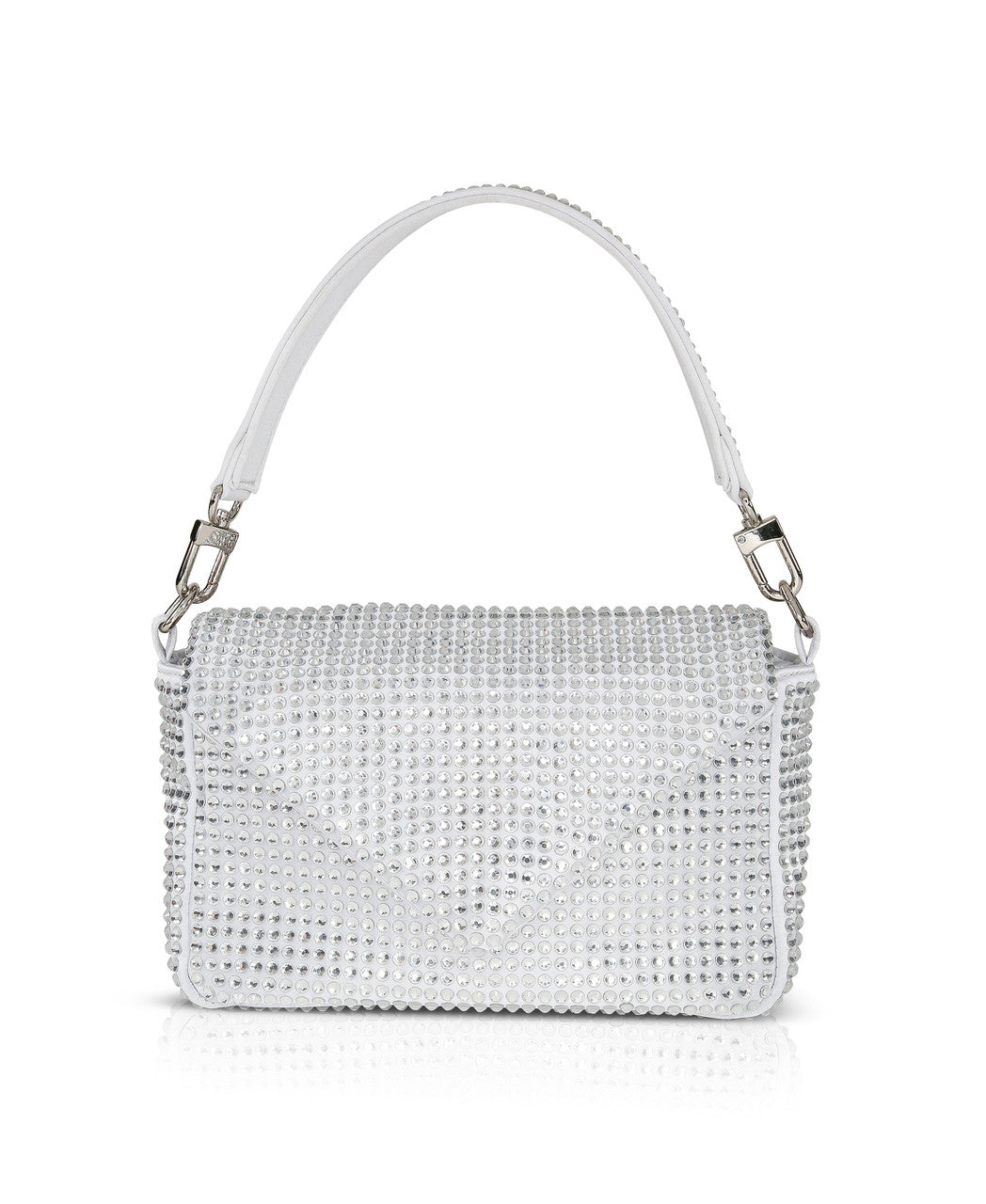 Silver | Lux Crystal Envelope Shoulder Bag
