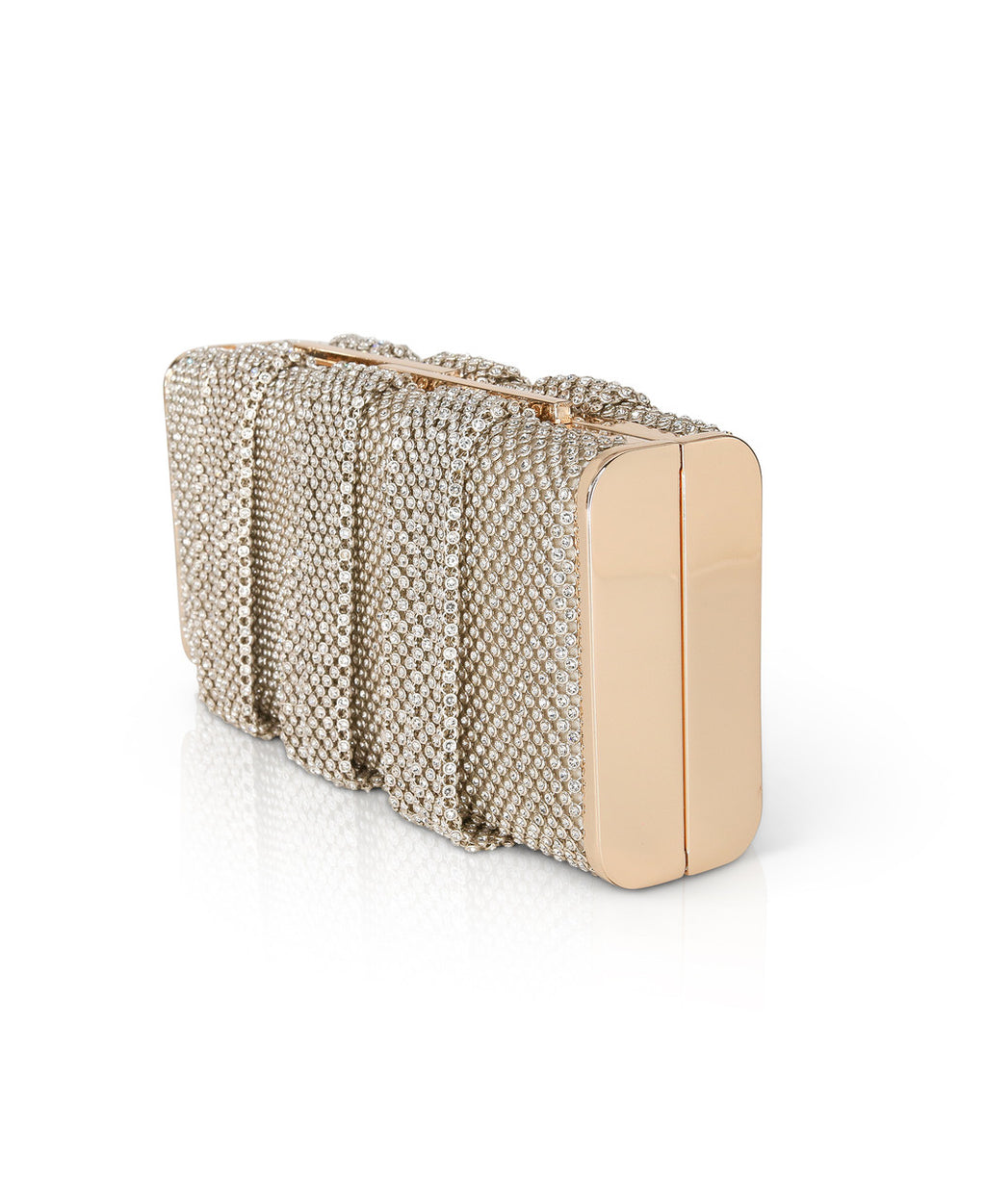 Gold | Henna Crystal Rectangular Minaudière