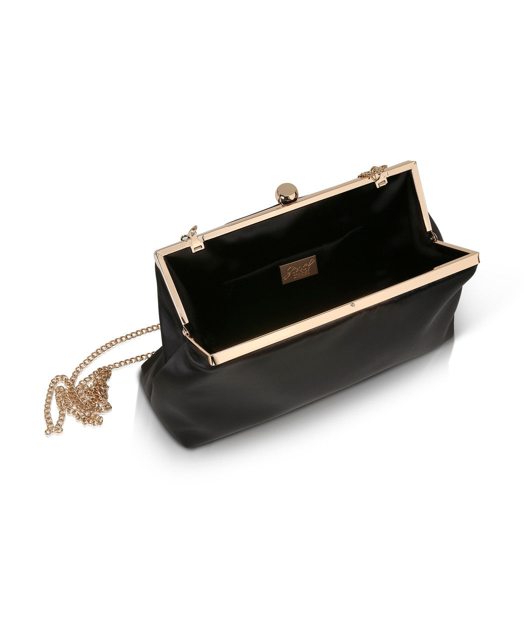 Black | Camilla Classic Framed Satin Pouch