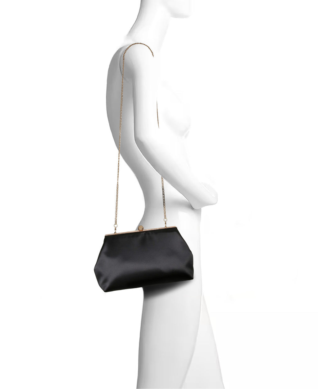 Black | Camilla Classic Framed Satin Pouch