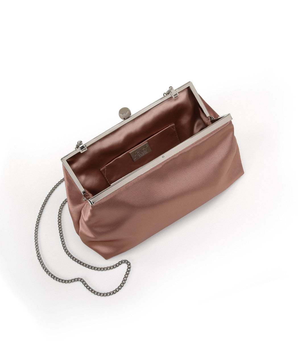 English Rose | Camilla Classic Framed Satin Pouch Open