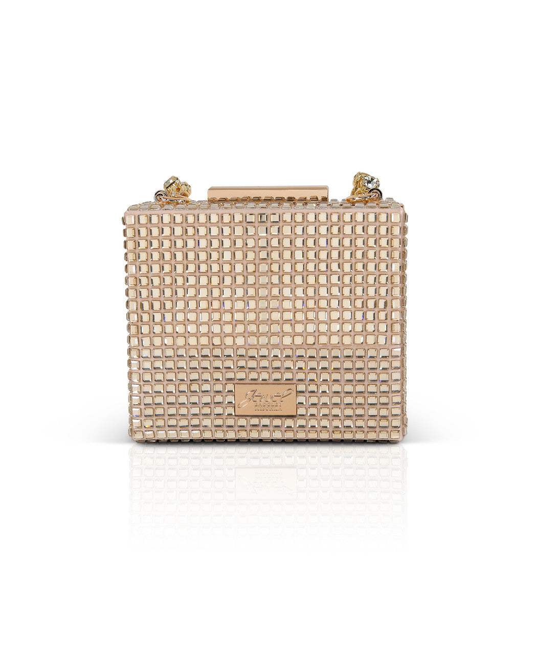 Champagne | Serenity Crystal Box Clutch