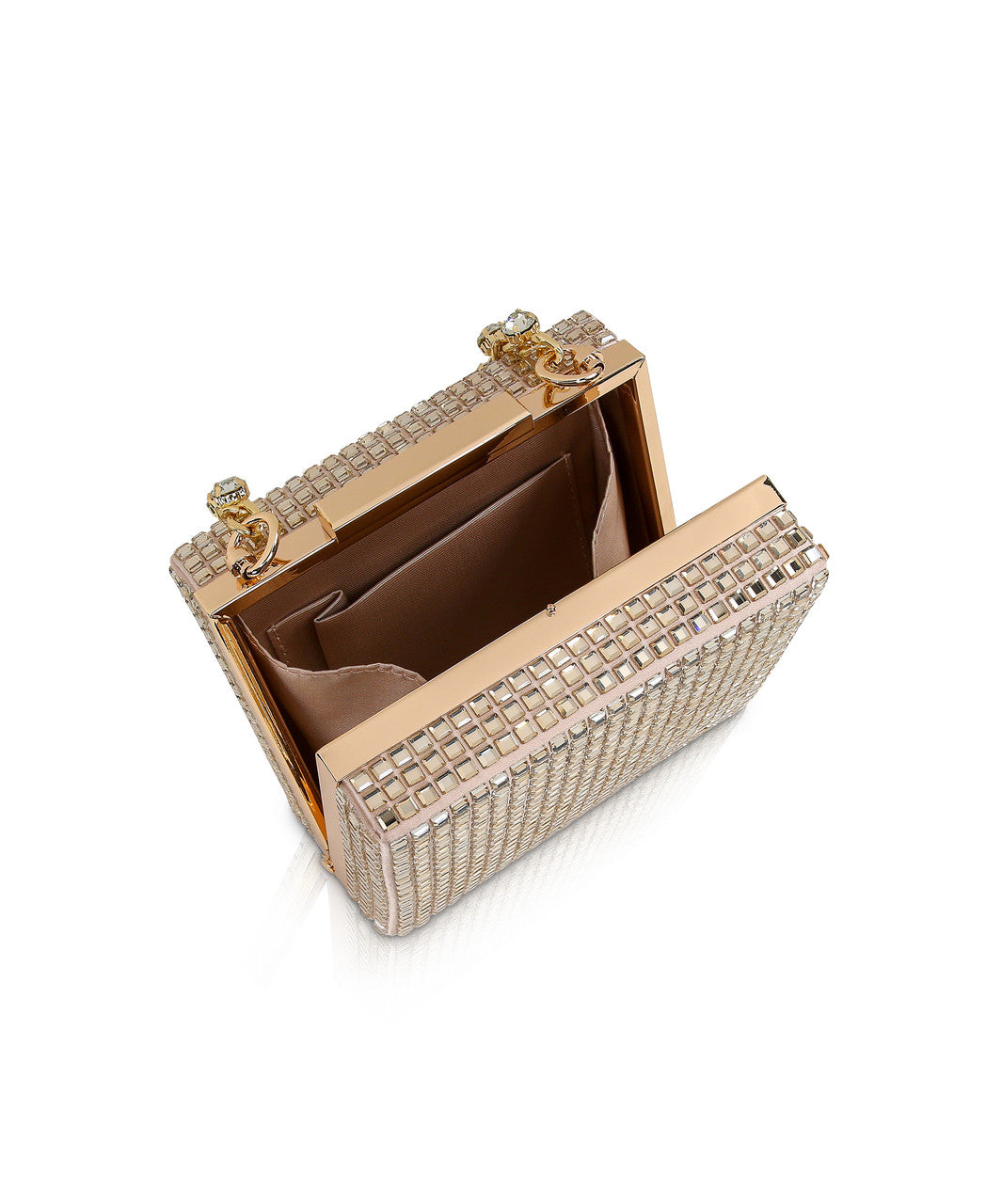 Champagne | Serenity Crystal Box Clutch