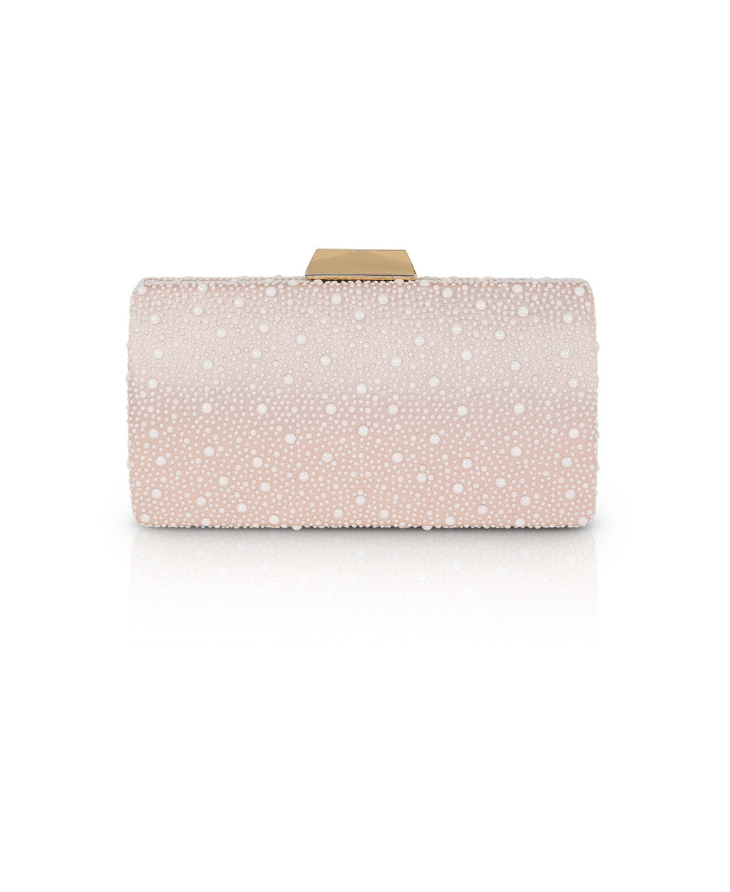 Champagne | Avery Cabochon Bead Minaudiere