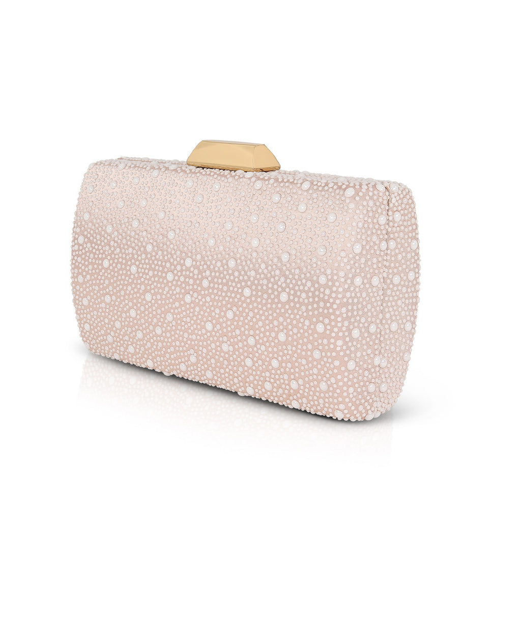 Champagne | Avery Cabochon Bead Minaudiere