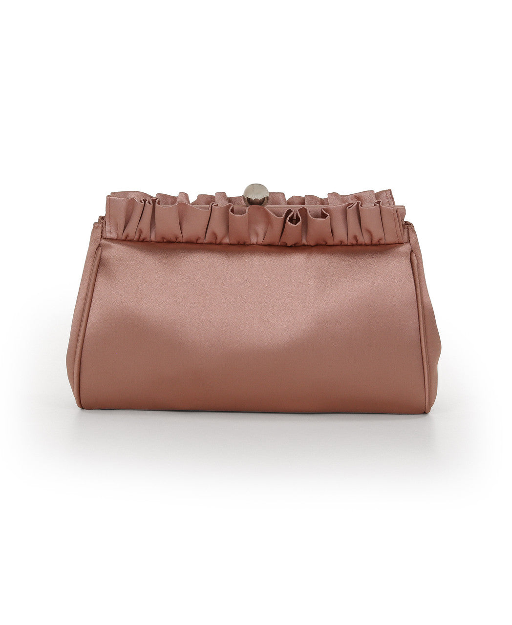 English Rose | Olivia Satin Ruffle Top Pouch Clutch